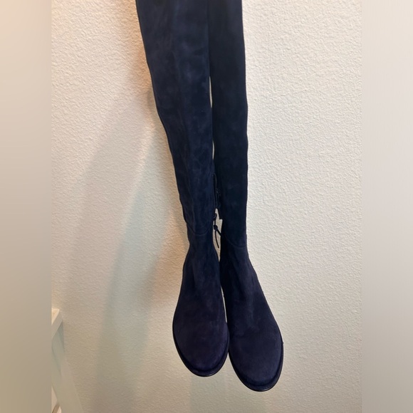 Stuart Weitzman Greer city blue suede knee high winter fall preppy long boots - Picture 5 of 10